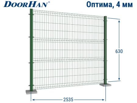 Купить 3D заборную секцию ДорХан 2535×630 мм в Ноябрьске от 1116 руб.